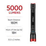 Infinity X1 5000 Lumen Dual Power Focusing Flashlight