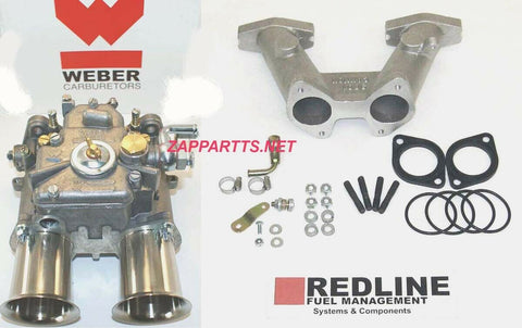 MGB Weber DCOE kit w/Cannon Intake Manifold 45 DCOE fits 1963-1974  MGB 1976-1979 require Header